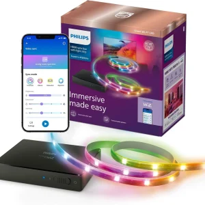 PHILIPS Smart Lighting HDMI Sync Box with TV Backlight, RGBIC LED Strip for 55-6