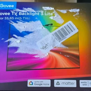 Govee TV Backlight 3 Lite Envisual Technology Fish Eye Sync 55-65 Inch TV RGBICW