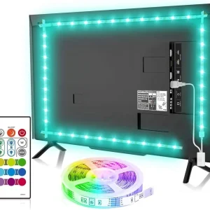 TV Backlight 8.2ft LED Strip with 4096 DIY Colors & Remote Control for 32-58 Inc